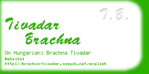 tivadar brachna business card